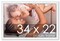 34x22 Solid Wood Picture Frame with UV-Resistant Acrylic & Acid-Free Backing, Available in 6 Finishes: Matte Black, Matte White, Metallic Bronze, Silver, Natural Wood Grain & Mahogany